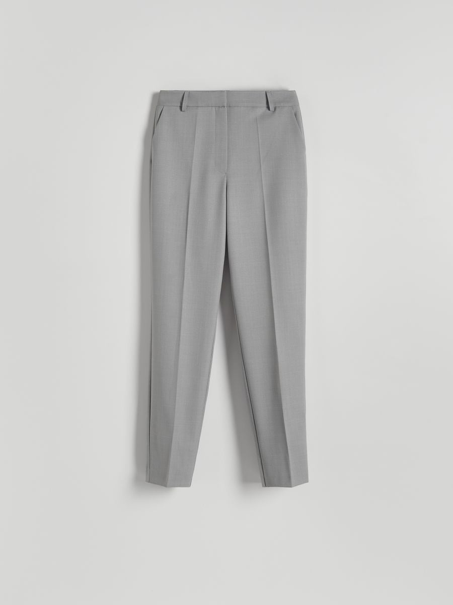 Straight leg trousers - mid grey - RESERVED