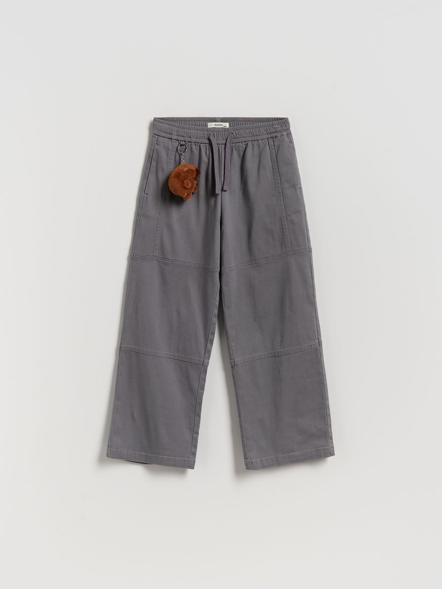 GIRLS` TROUSERS & PENDANT - dark grey - RESERVED