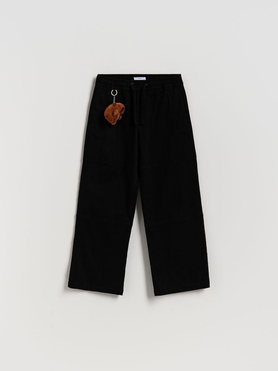 GIRLS` TROUSERS & PENDANT - svart - RESERVED