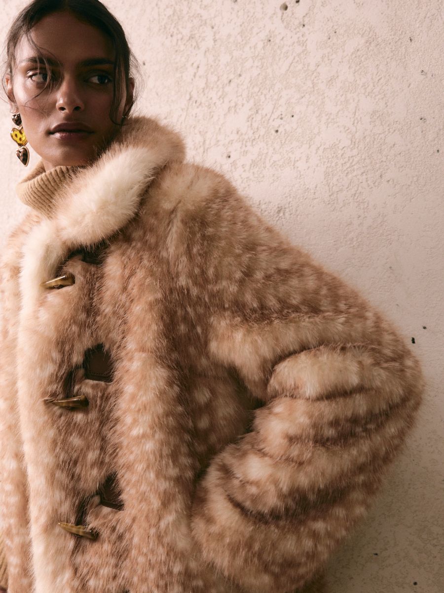 Faux fur jacket Color multicolor - RESERVED - 066HV-MLC