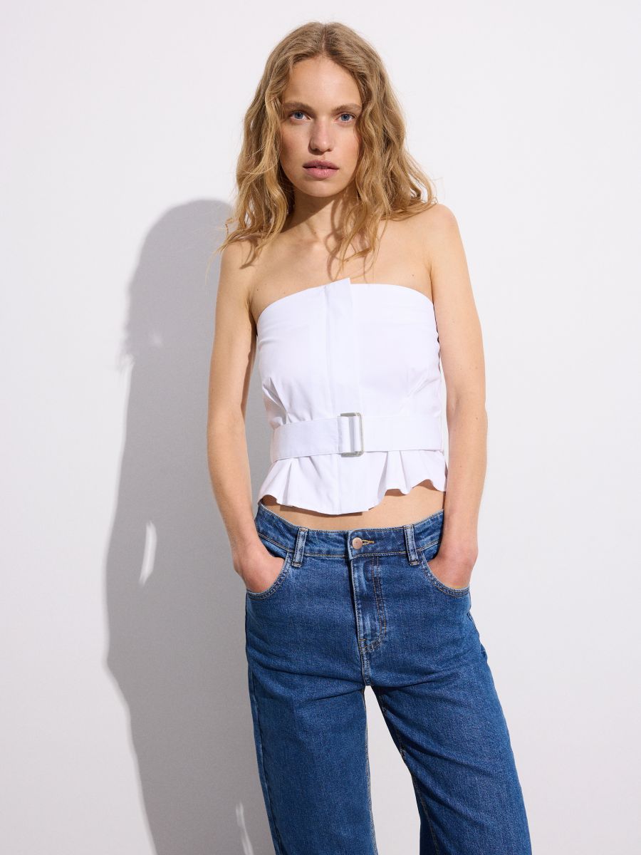 Top with belt - white - RESERVED
