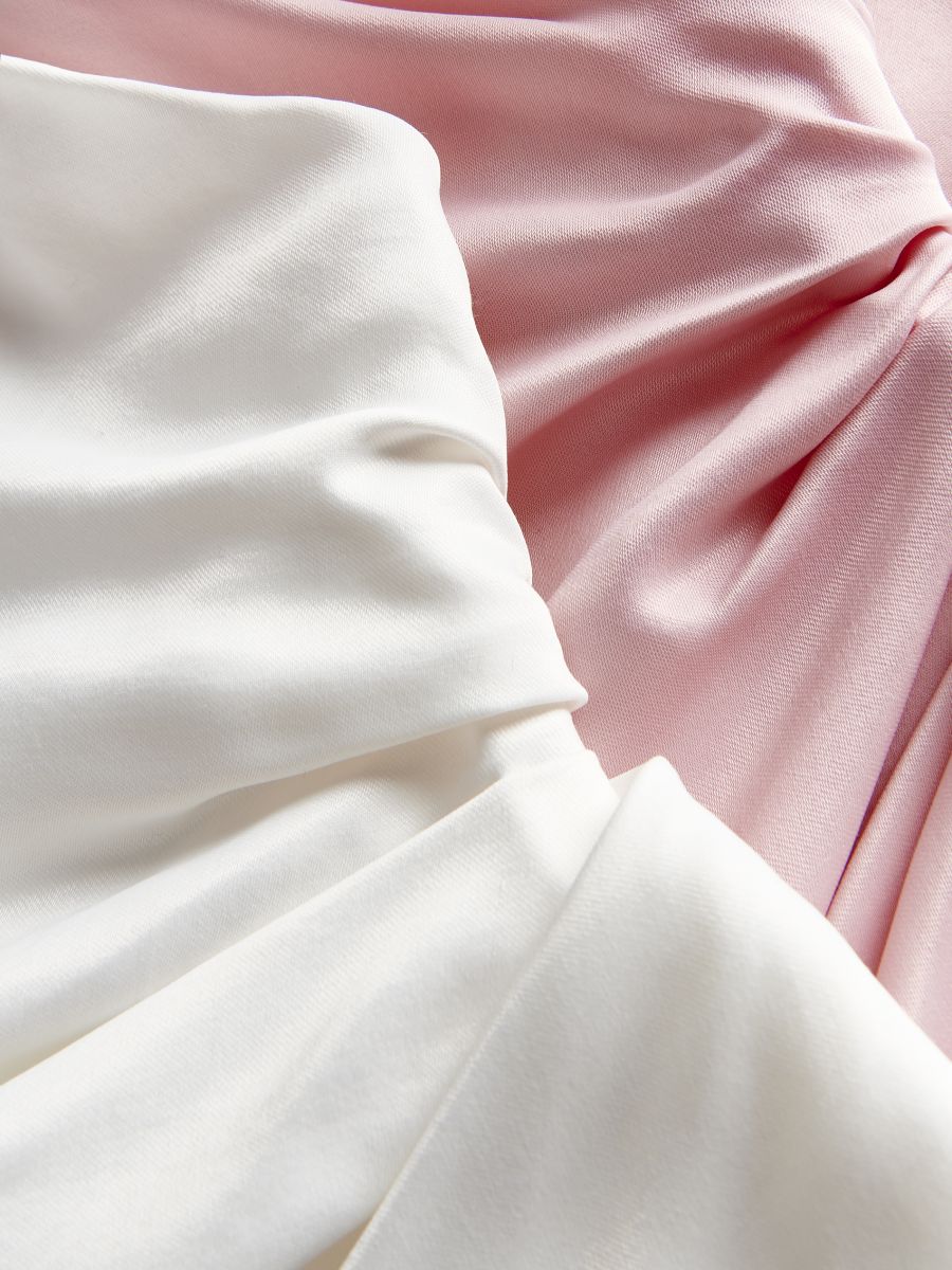 Viscose blouse with ruffle detail - pastel pink - RESERVED - 7