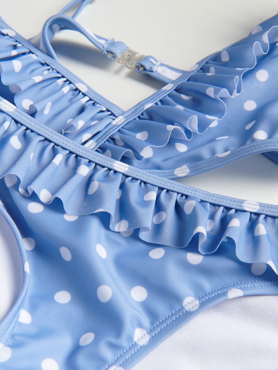 Maillot de bain deux pièce à pois - bleu pâle - RESERVED - 3