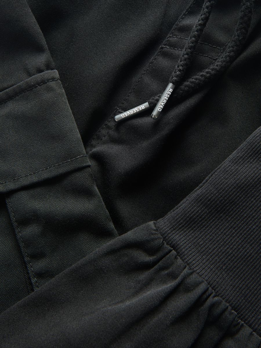 Cargo joggers with pockets - black - RESERVED - 4