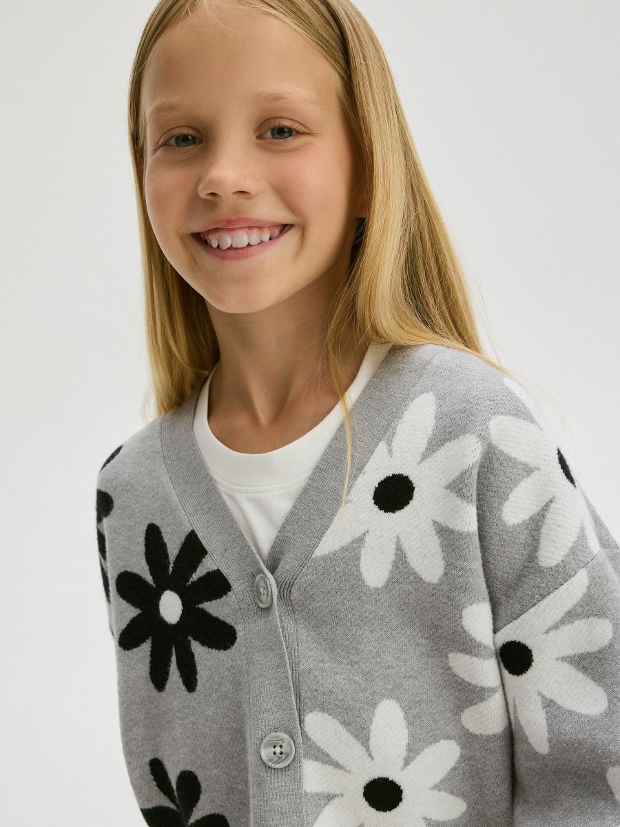 Strickjacke mit Blumenprint - bunt - RESERVED - 3