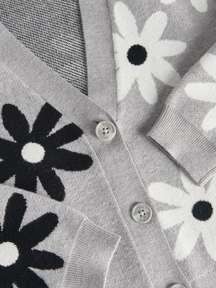 Strickjacke mit Blumenprint - bunt - RESERVED - 5