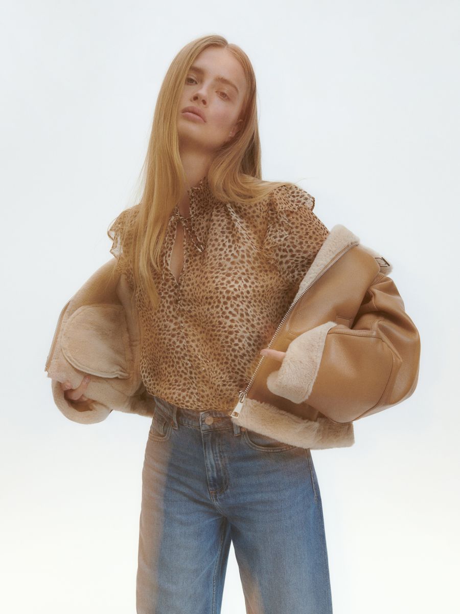 Leopard pattern blouse - multicolor - RESERVED - 5