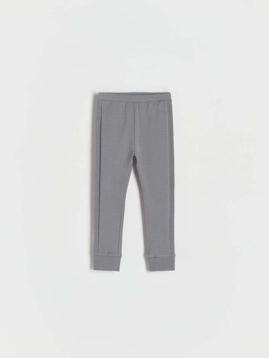 Leggings with side stripe - dark grey - RESERVED - 2