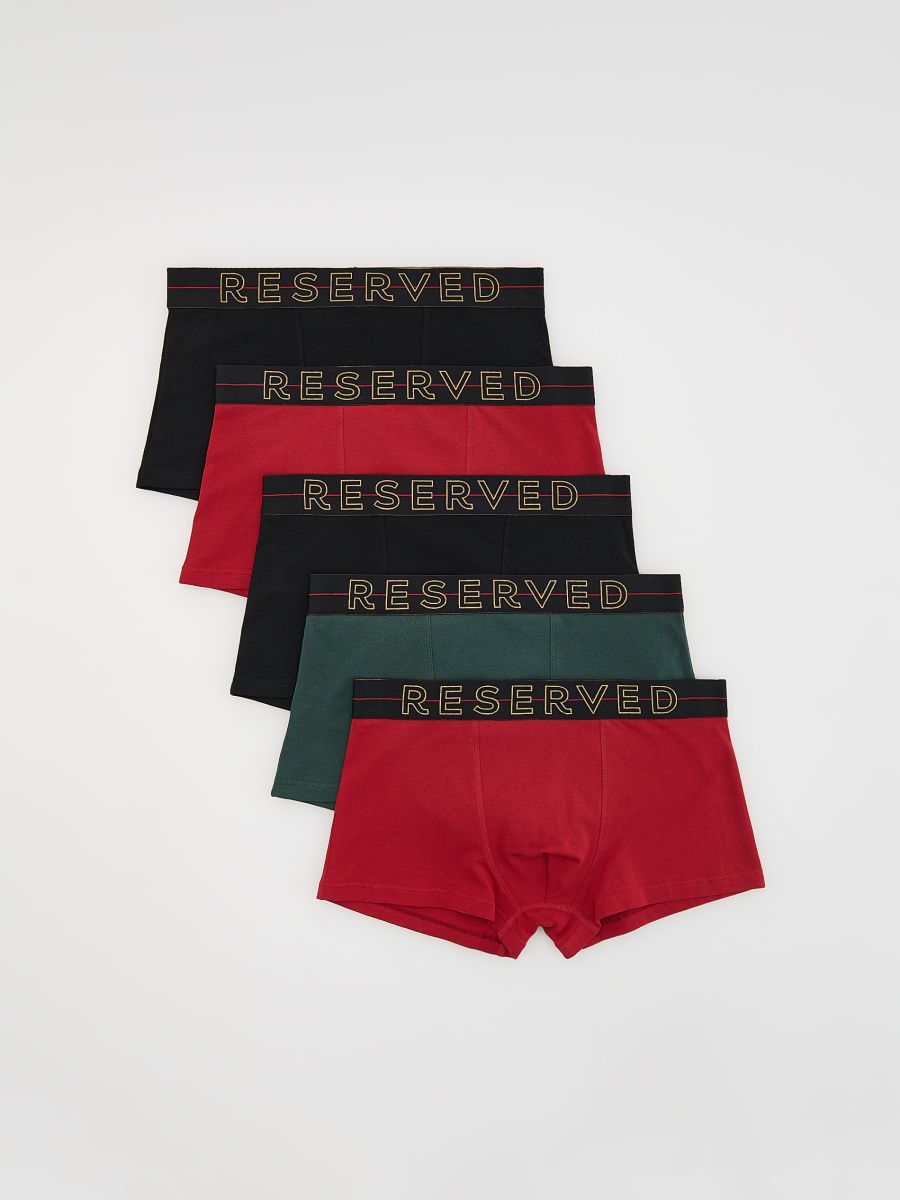 Classic boxers 5 pack - red - RESERVED
