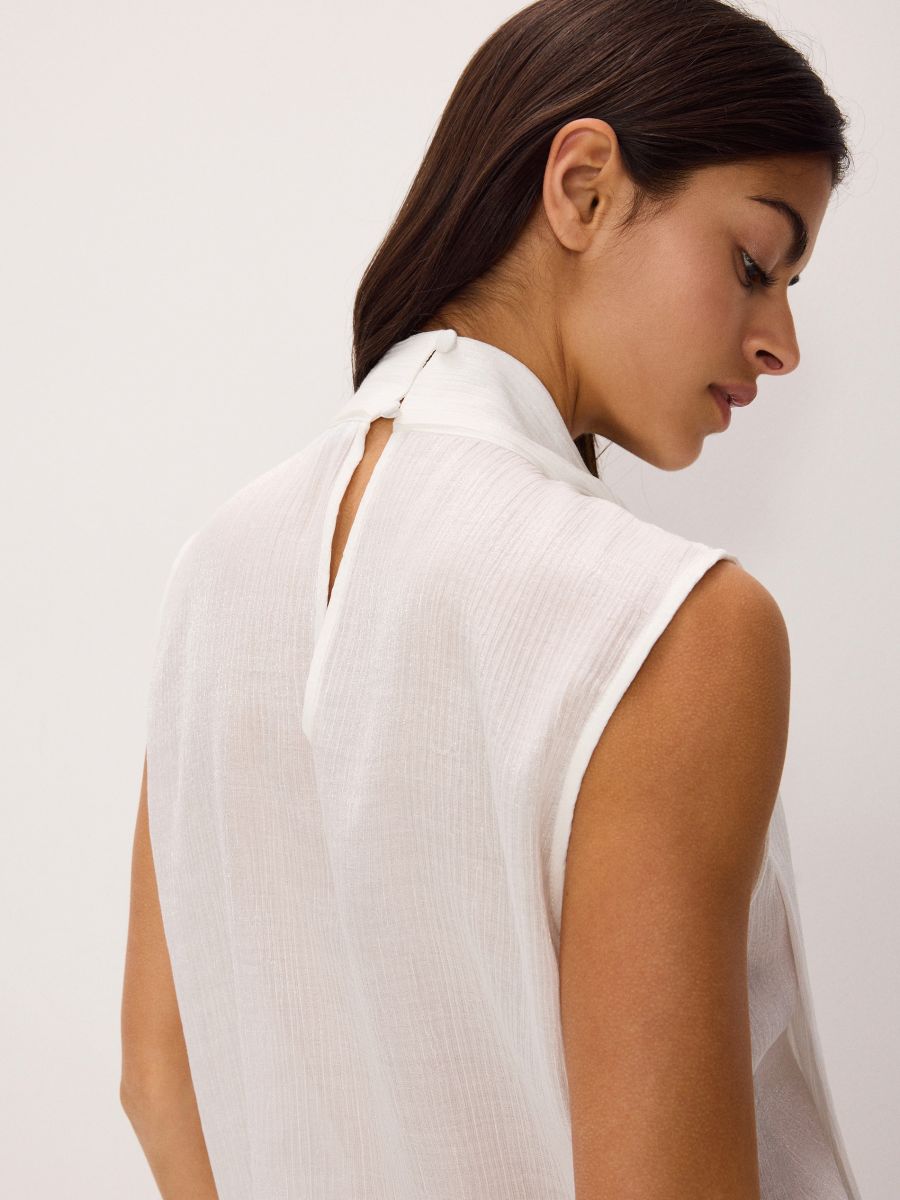 Top with scarf - white - RESERVED - 4