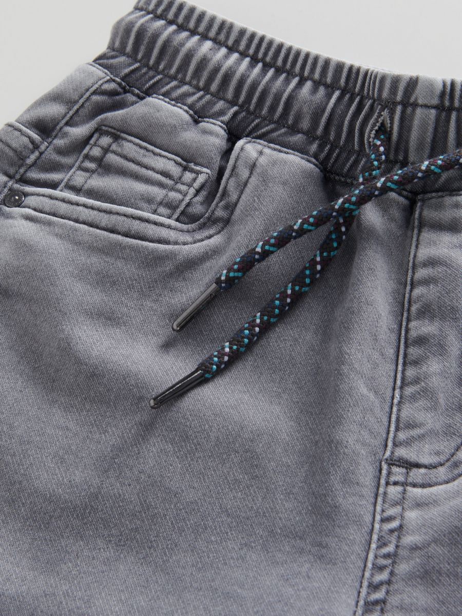 Elastic jogger jeans - light grey - RESERVED - 3