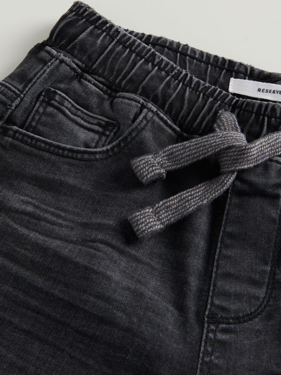 Elastic carrot jeans - black - RESERVED - 3