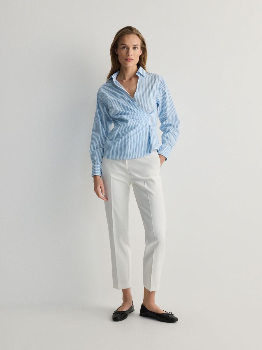Striped shirt - pale blue - RESERVED