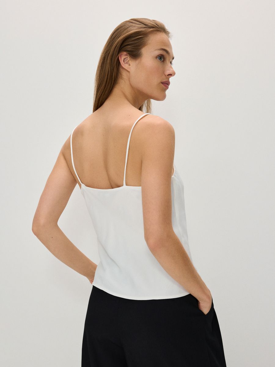 LADIES` TOP - krem - RESERVED - 8
