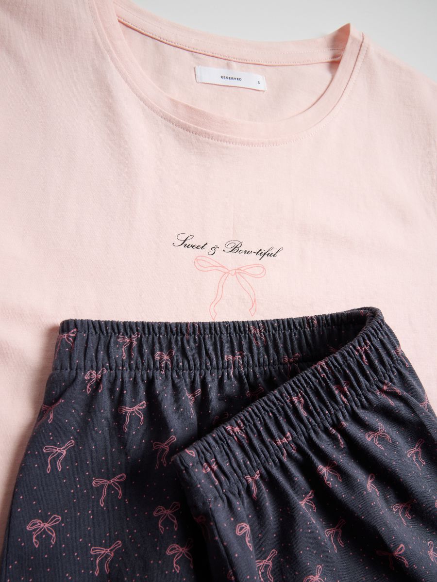 Zweiteiliges Pyjama-Set - pastellrosa - RESERVED - 2