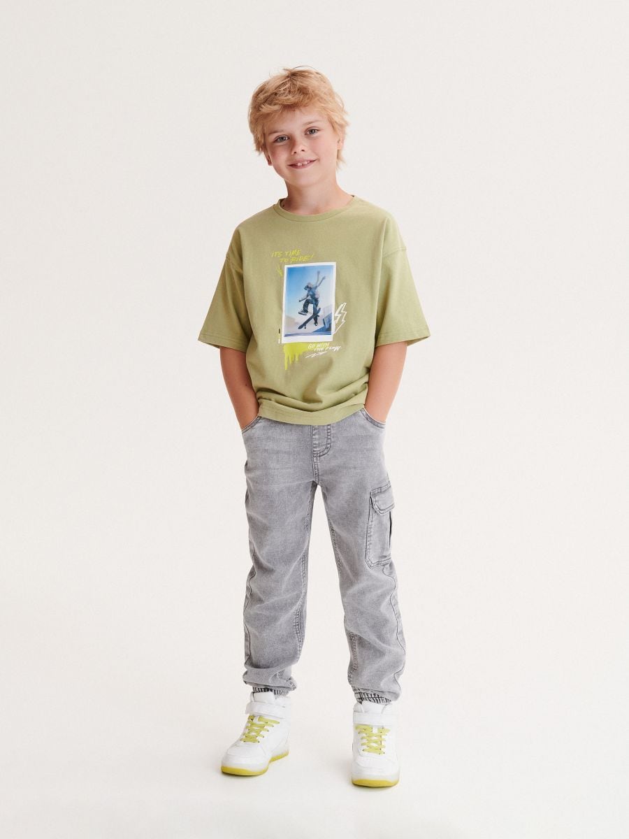 Elastic jogger jeans - light grey - RESERVED - 2