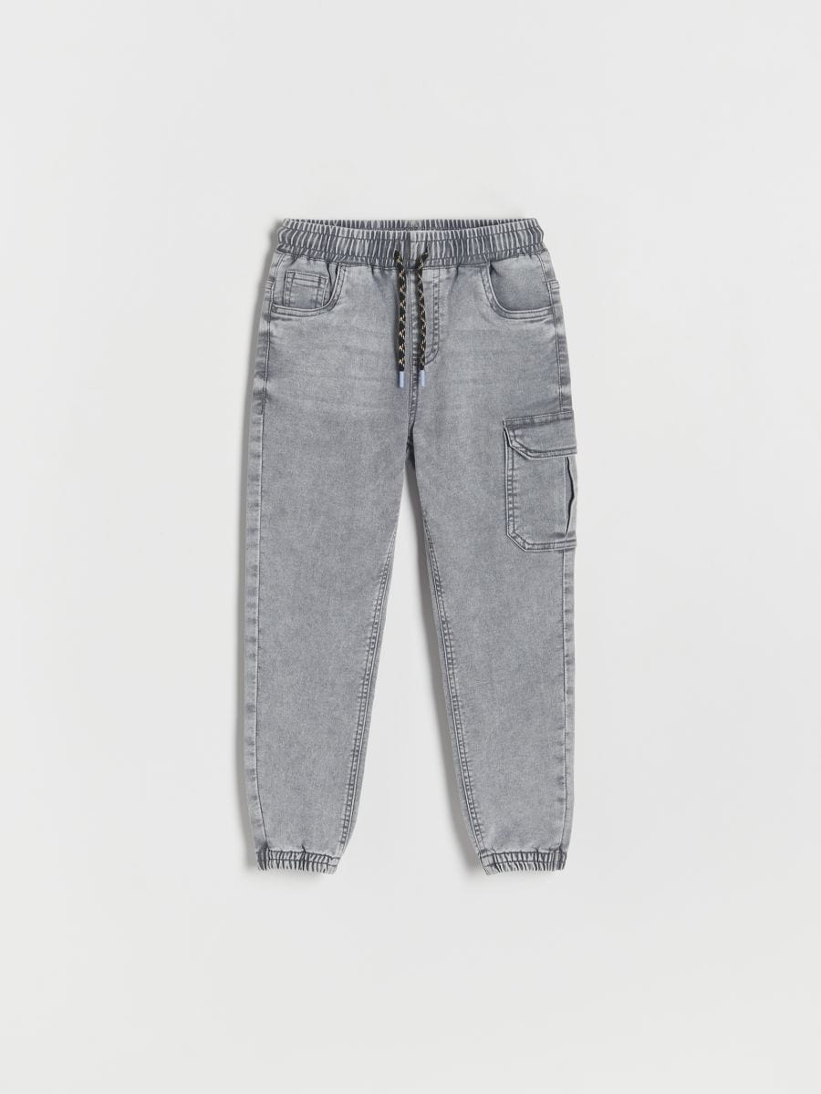Elastic jogger jeans - light grey - RESERVED - 3
