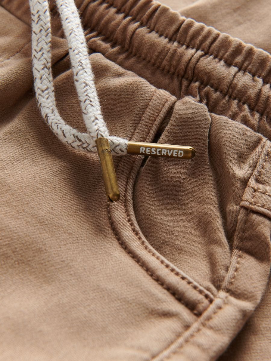 Elastic joggers - brown - RESERVED - 6