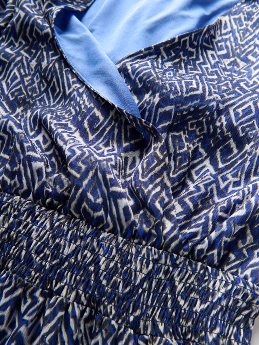 Vestito con maniche a palloncino - blu - RESERVED - 5