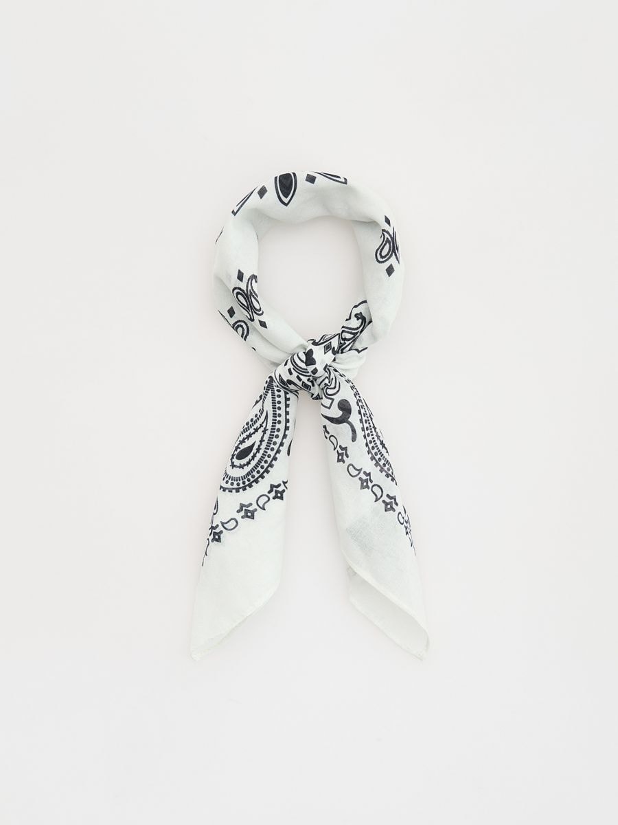 Wzorzysta bandana - biały - RESERVED
