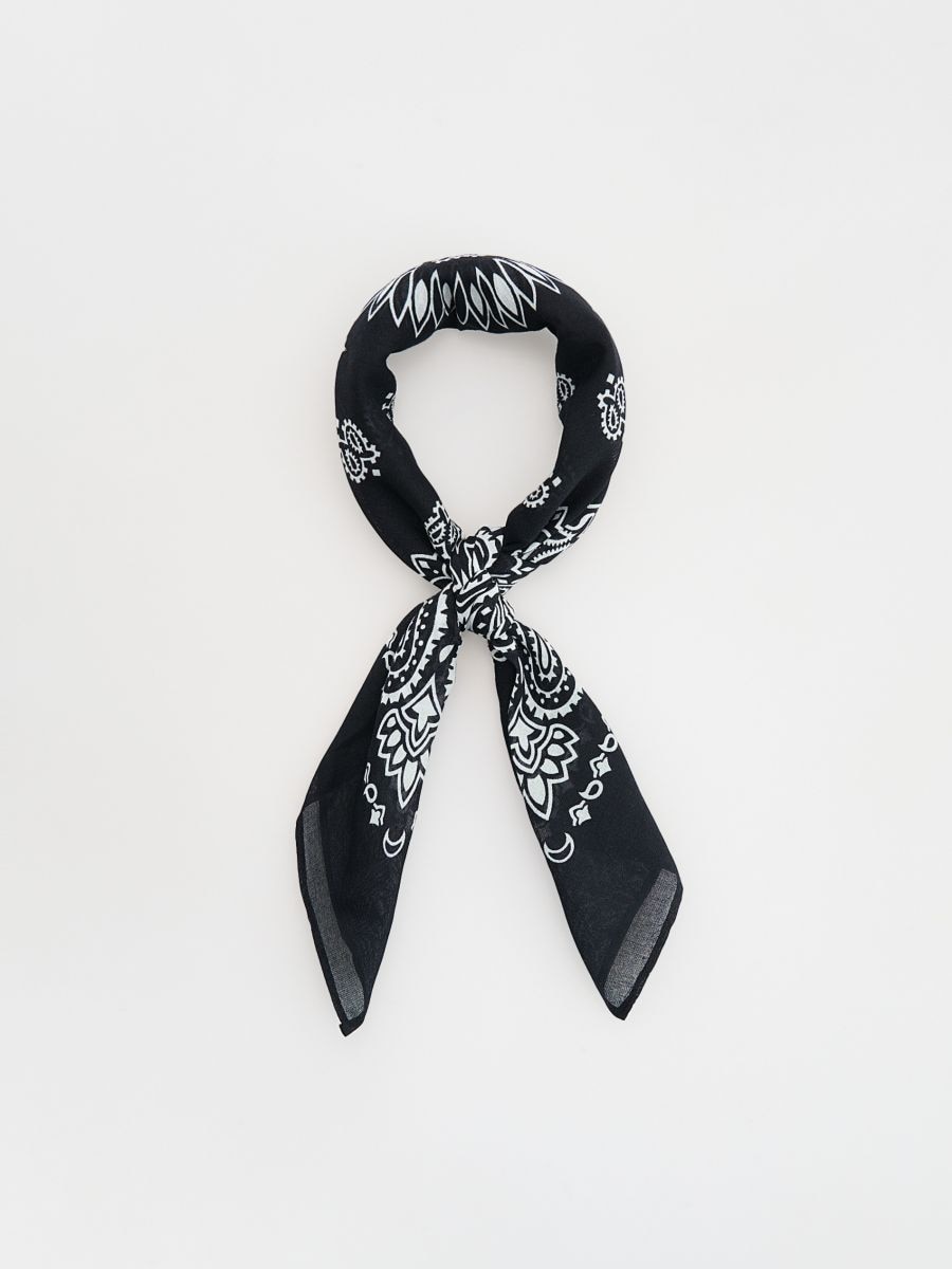 Wzorzysta bandana - czarny - RESERVED