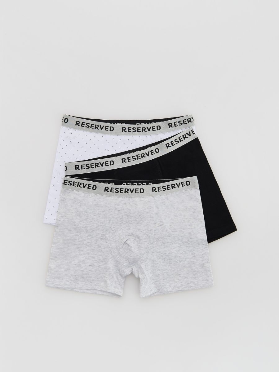 Cotton rich boxers 3 pack - light grey - RESERVED