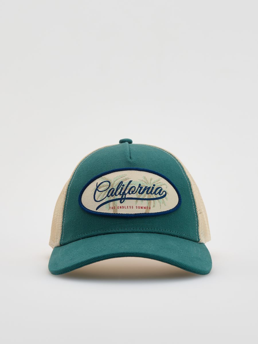 Trucker cap with patch - teal green - RESERVED - 3