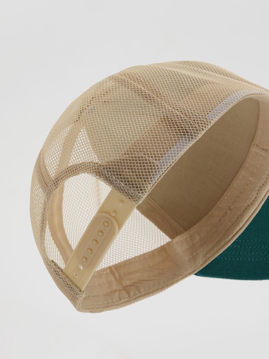 Trucker cap with patch - teal green - RESERVED - 2