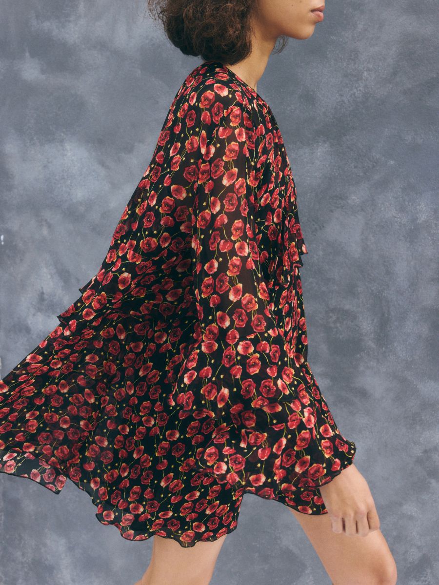 Chiffon mini dress - multicolor - RESERVED - 7