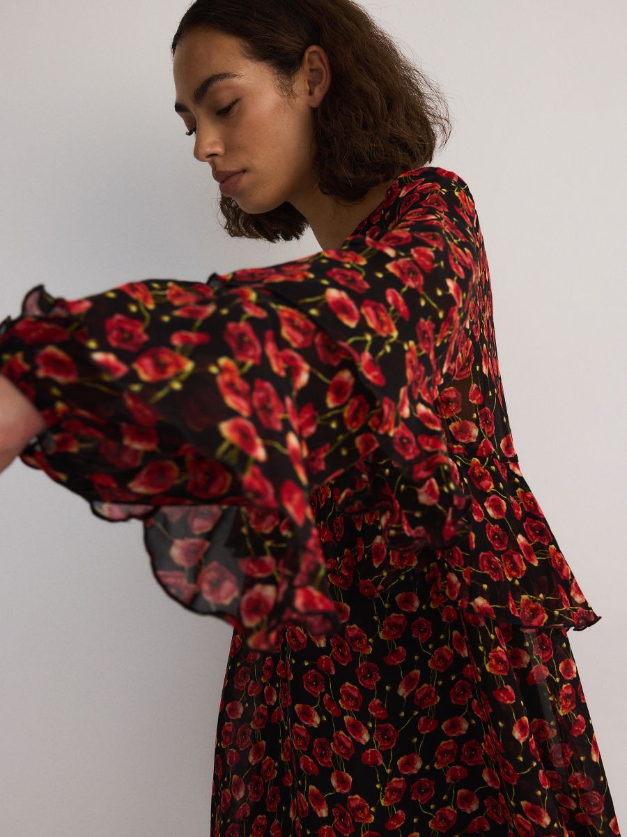 Chiffon mini dress - multicolor - RESERVED - 2