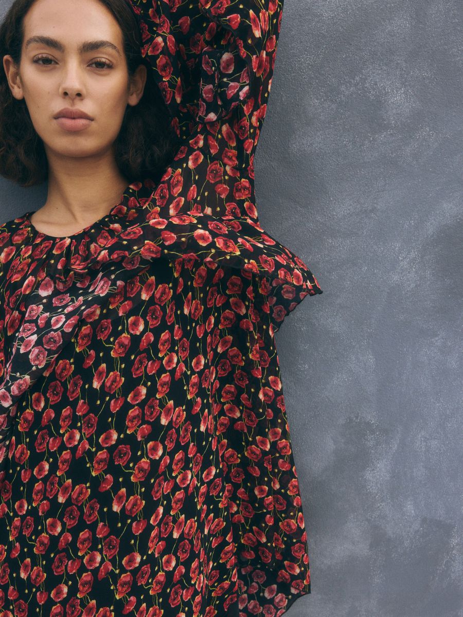 Chiffon mini dress - multicolor - RESERVED - 8
