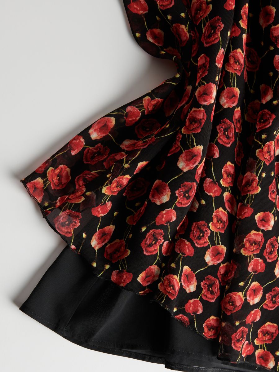 Chiffon mini dress - multicolor - RESERVED - 10