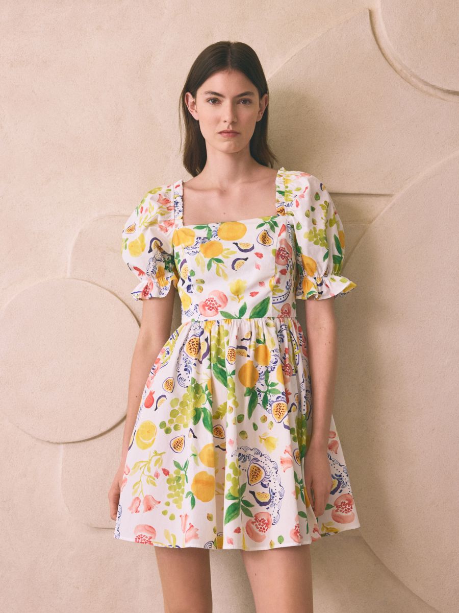 Dress with original pattern - multicolor - RESERVED - 8
