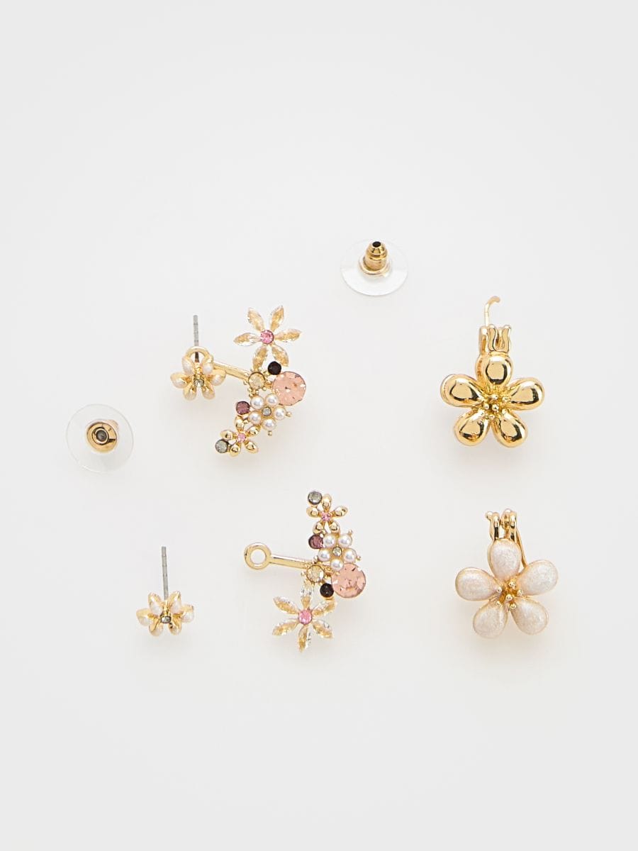 Flower earrings 2 pack - nude - RESERVED - 2