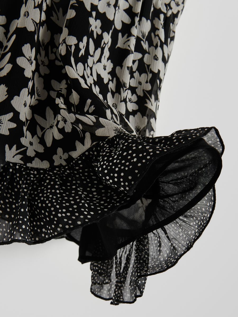 Kleid aus Chiffon mit Rüschendetails - bunt - RESERVED - 7