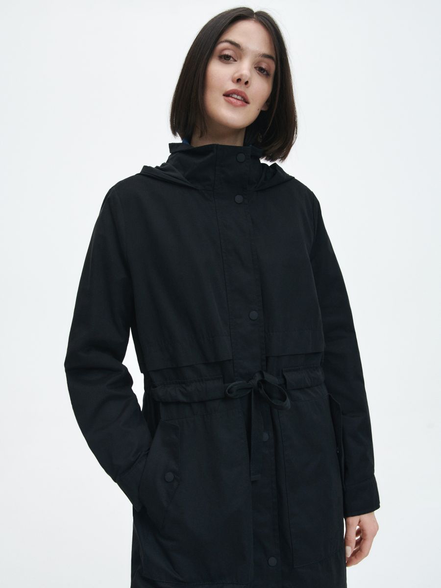 Parka con cappuccio - nero - RESERVED - 2