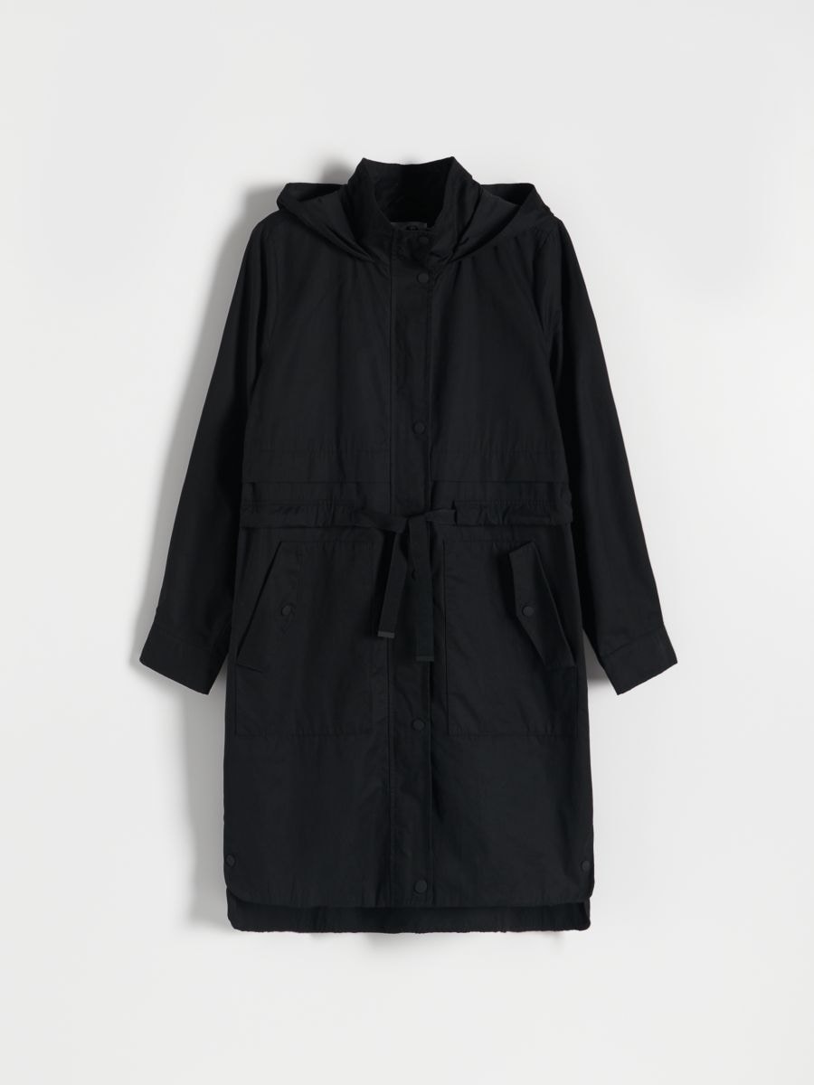 Parka con cappuccio - nero - RESERVED - 4