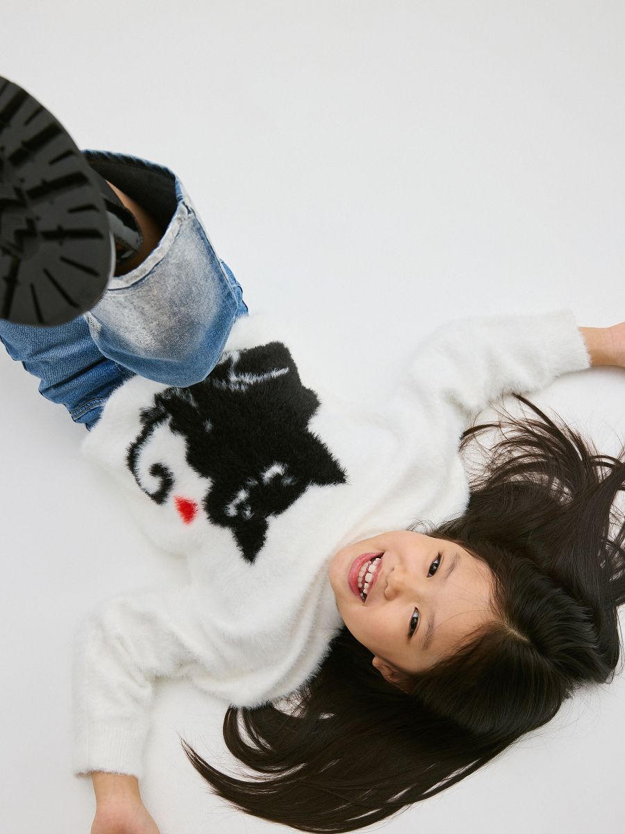 Jumper with cat - multicolor - RESERVED - 3