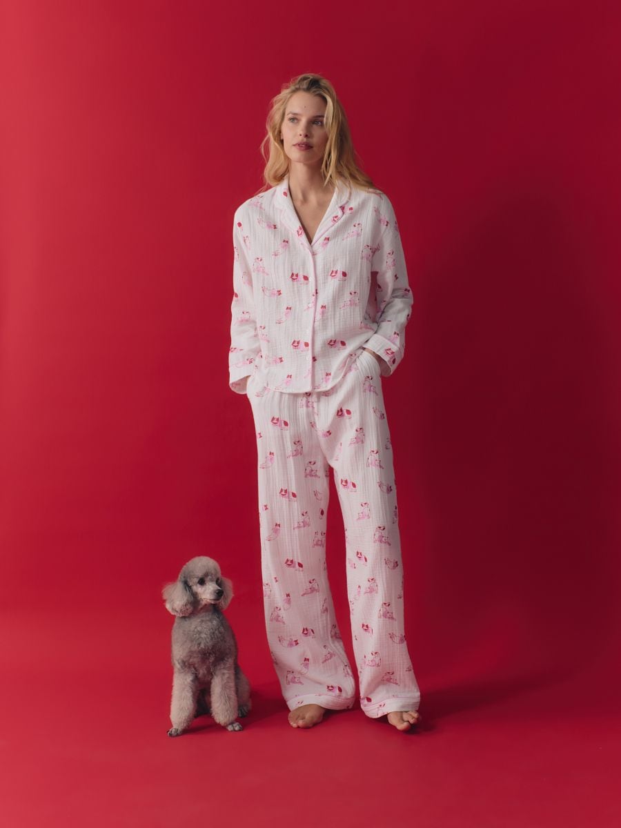 Two-piece muslin pajama set - cream - RESERVED - 5