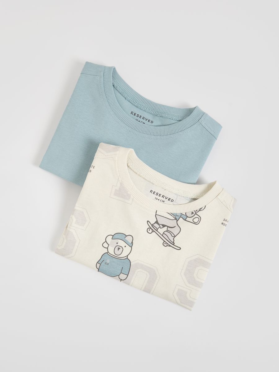 Cotton longsleeve 2 pack - cream - RESERVED