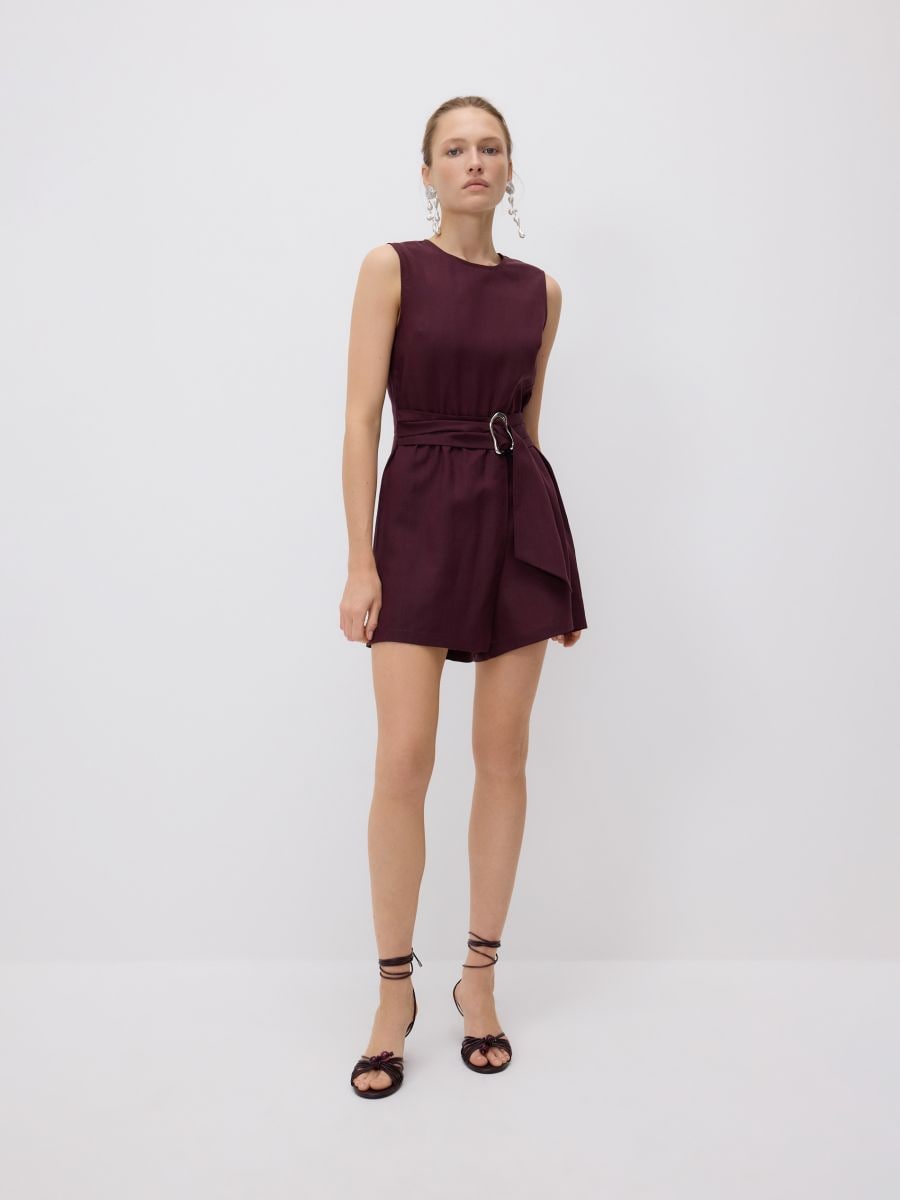 Jumpsuit aus Lyocell - burgundy - RESERVED