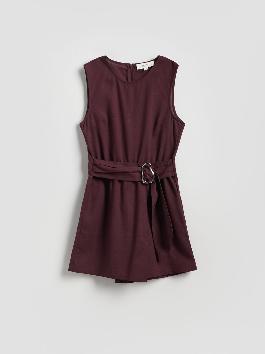Lyocell jumpsuit - burgundy - RESERVED - 6