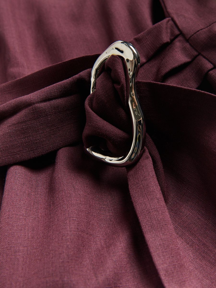 Lyocell jumpsuit - burgundy - RESERVED - 8