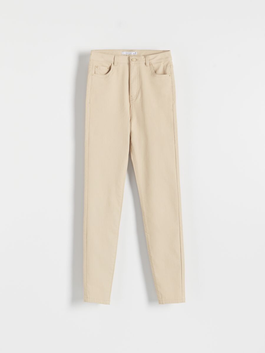 Slim fit trousers - cream - RESERVED - 4