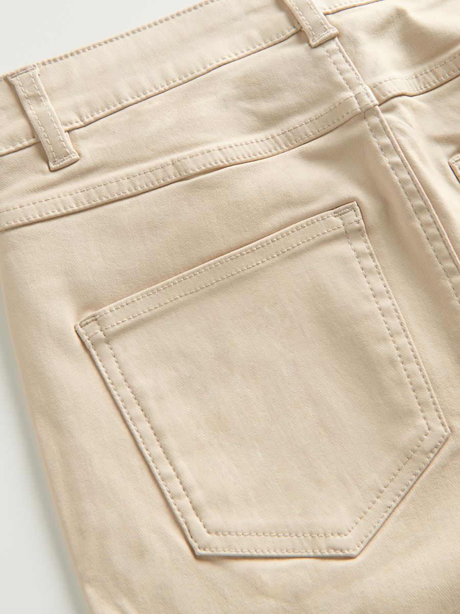 Slim fit trousers - cream - RESERVED - 5