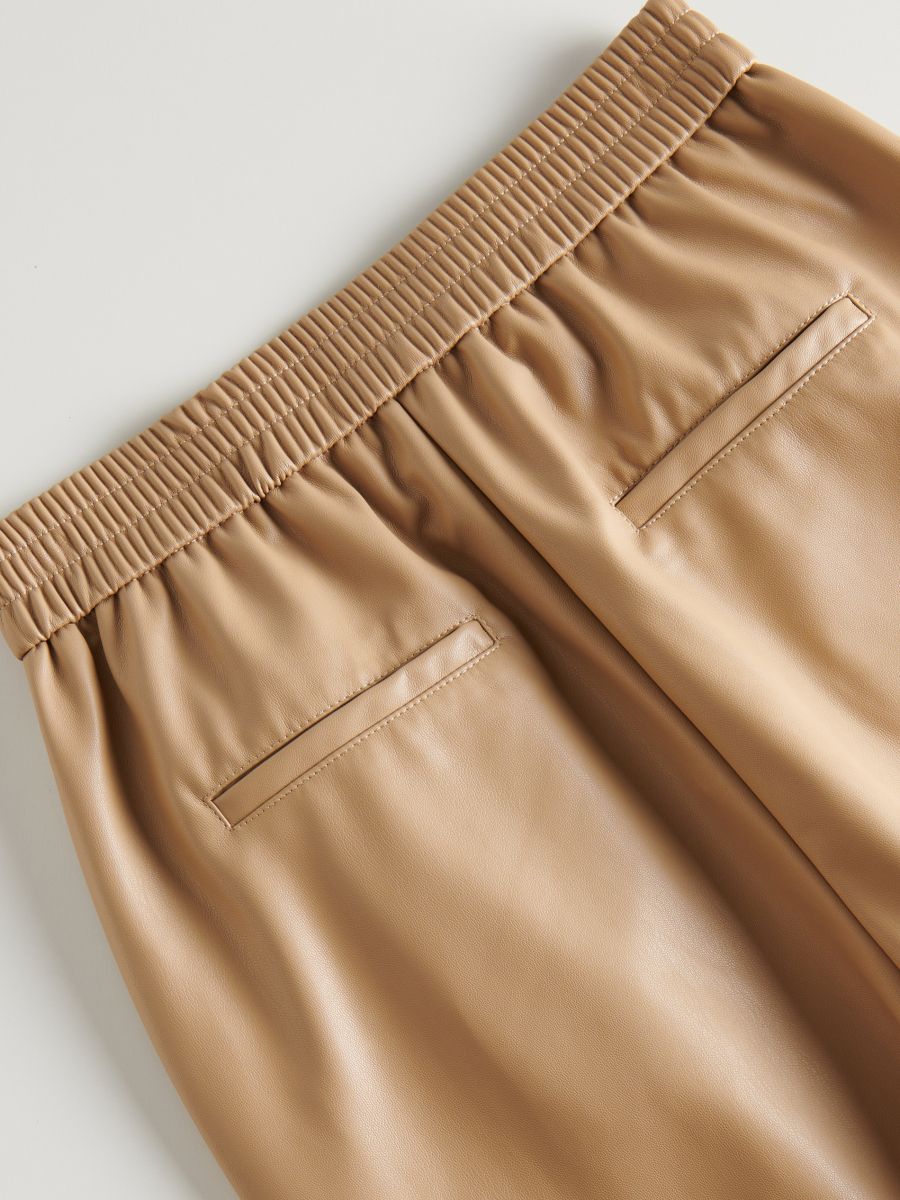 Faux leather trousers Color beige - RESERVED - 0805P-08X