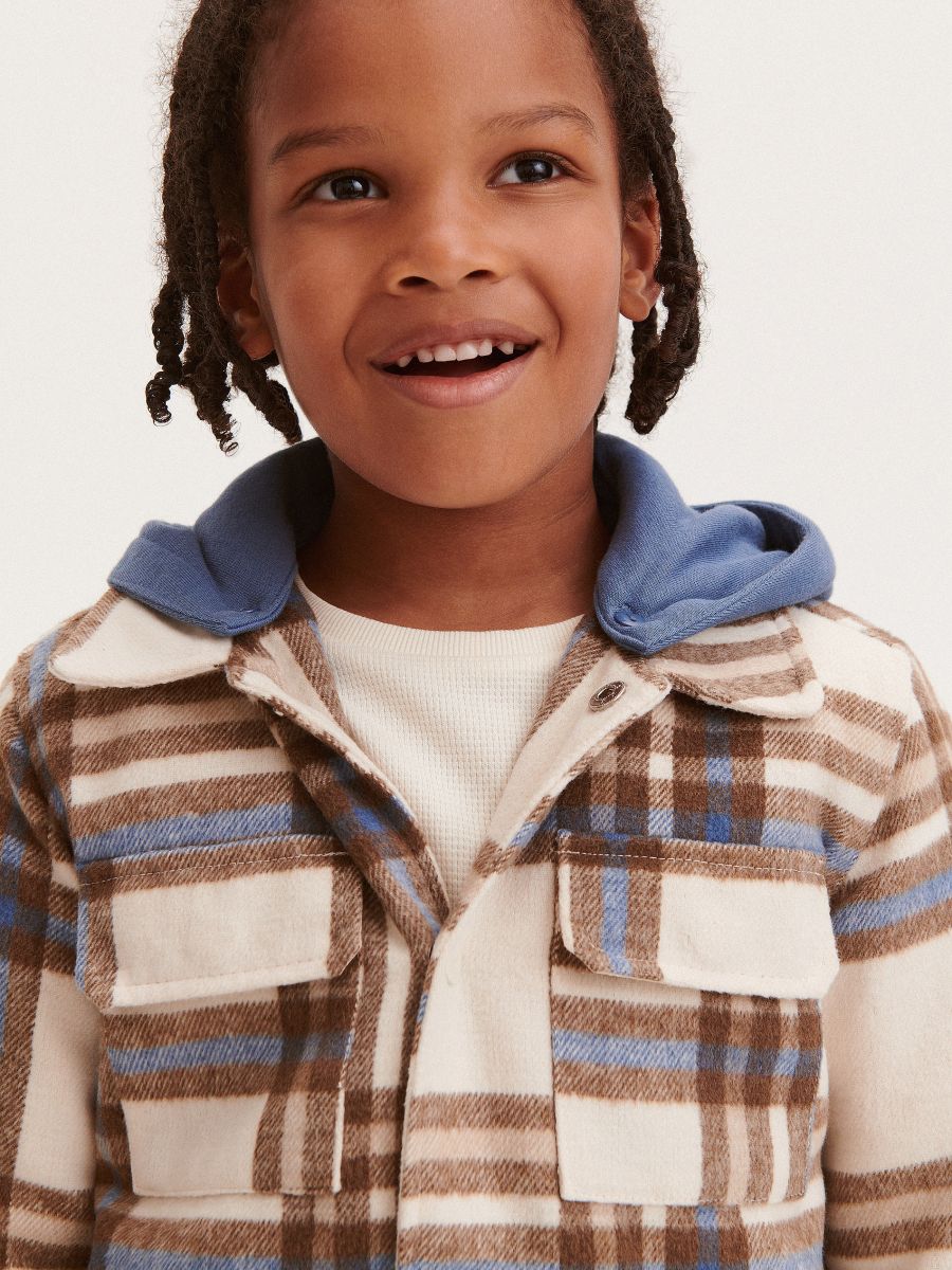 Check shacket - beige - RESERVED - 5