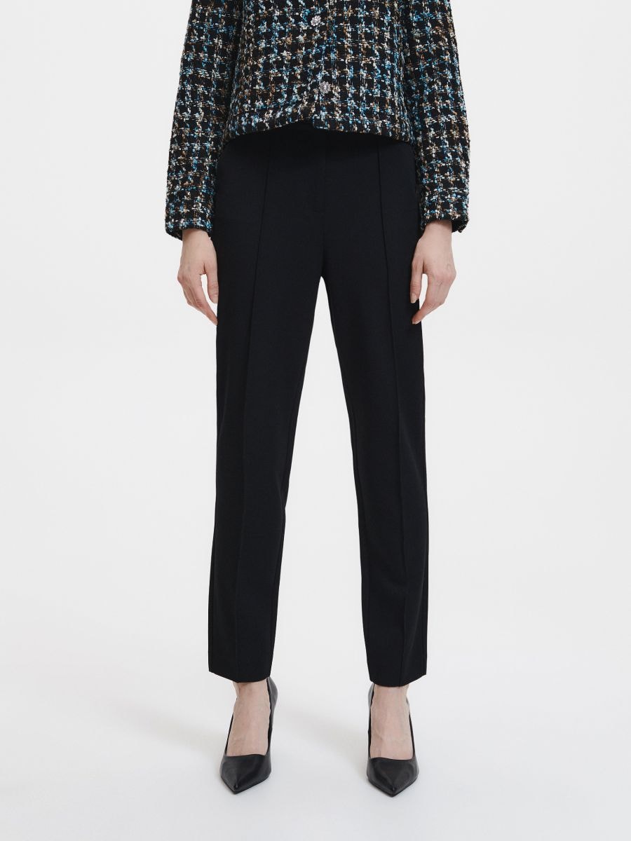 Trousers with stitching - black - RESERVED - 2