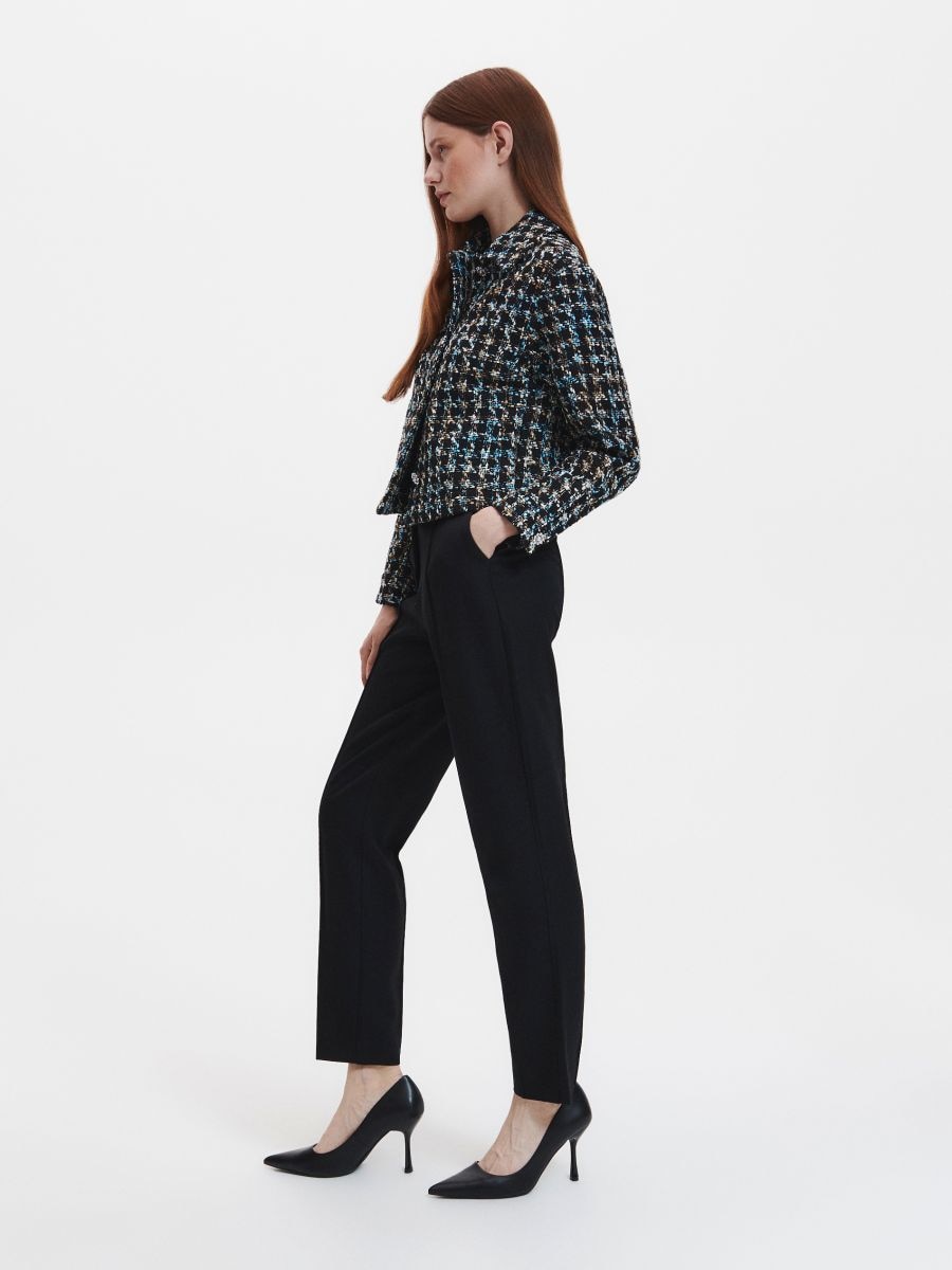 Trousers with stitching - black - RESERVED - 3