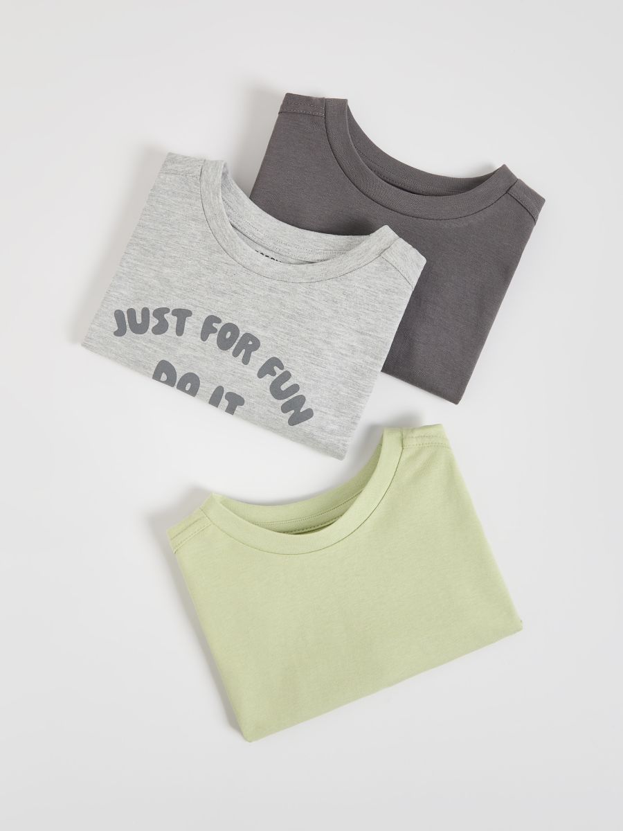 Cotton longsleeve 3 pack - light grey - RESERVED